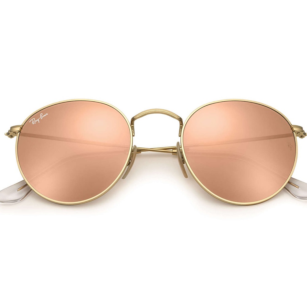 NWOT Ray Ban Round Rose Gold